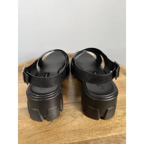 French Connection Black Chunky Platform Sandals Women’s US Size 8.5 NWB - Picture 6 of 12